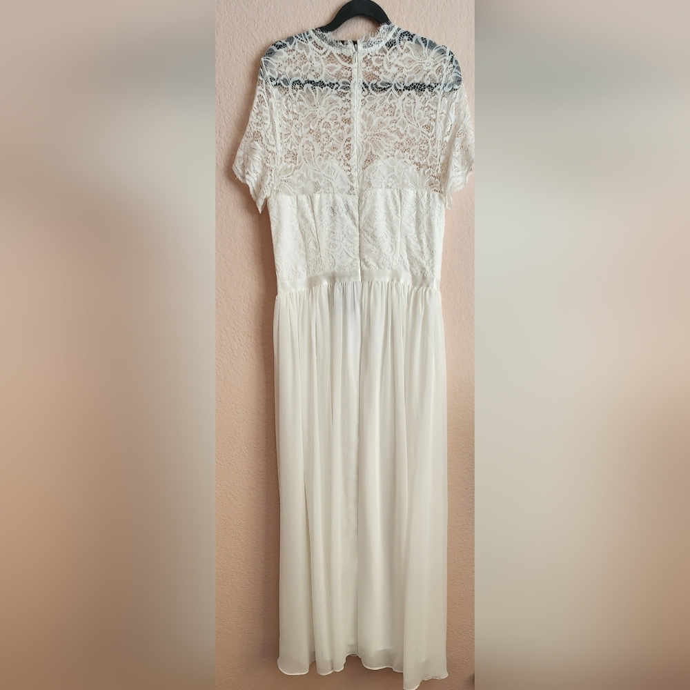 Lace Chiffon Sleeveless Maxi Dress NWT